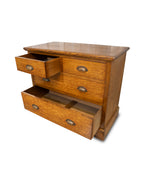Authentic 1930's Solid Oak Chest of Drawers - Two Over Three Drawer Design