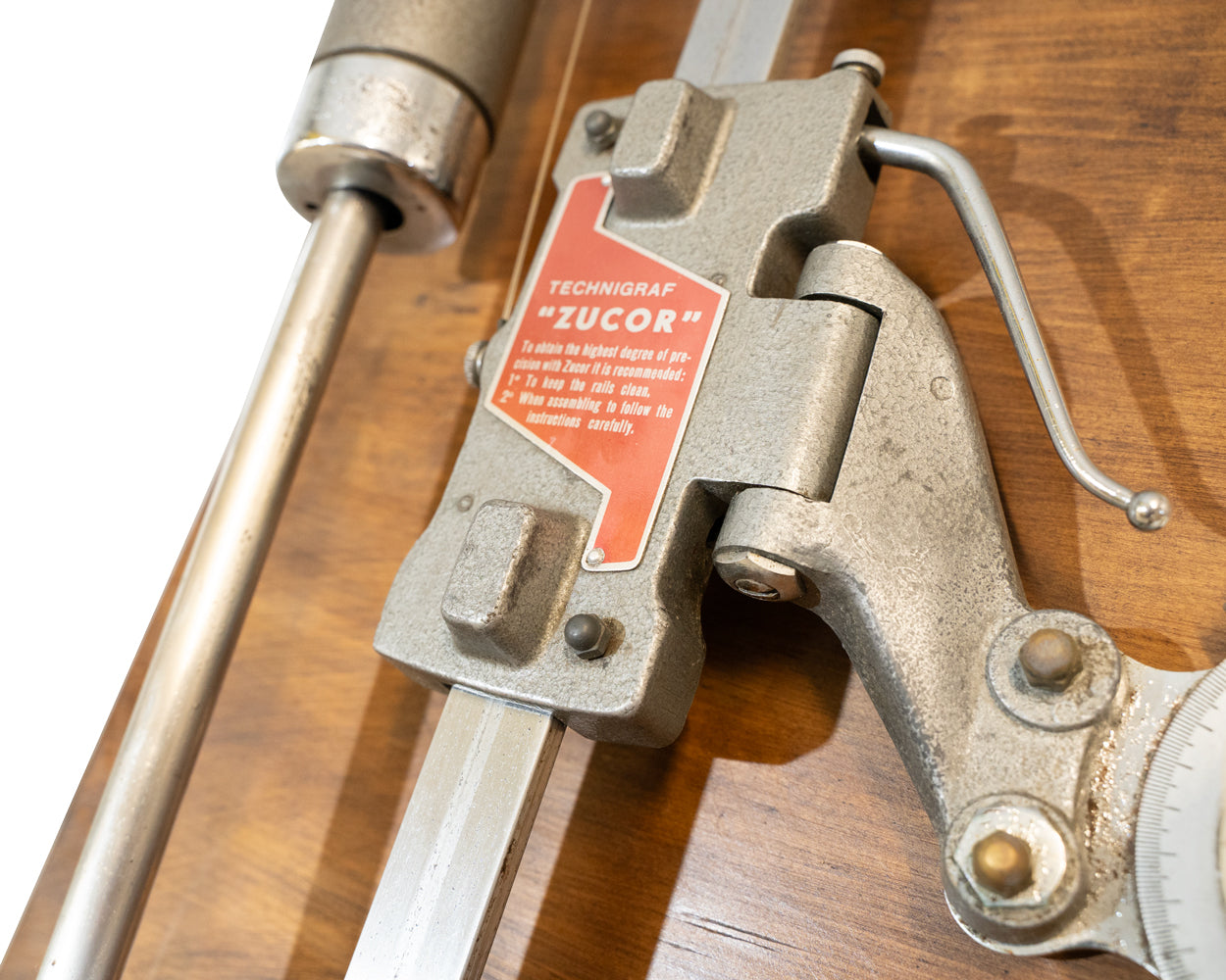 Vintage Industrial Draughtsman Table with Stool & Lamp