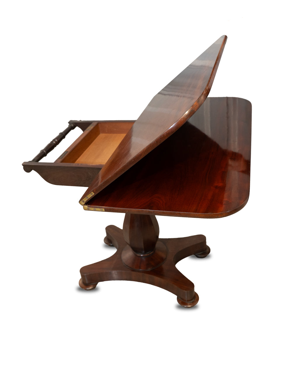 Antique Regency-Style Fold-Over Tea Table